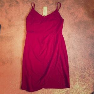 Red burgundy dress